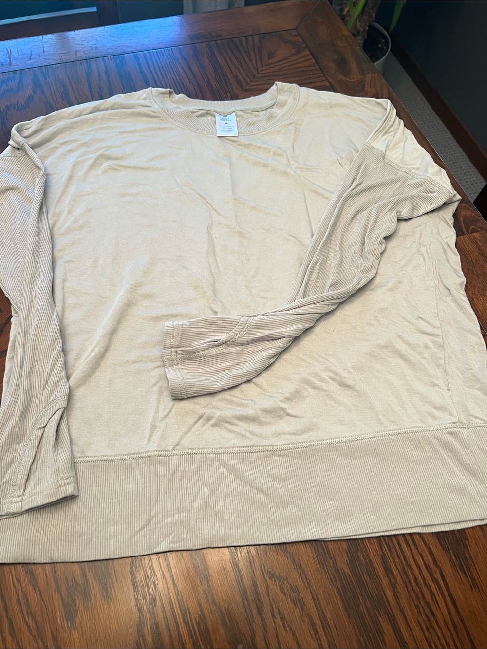 Sage Gray Members Mark Favorite M Women's Long Sleeve Shirt # 722